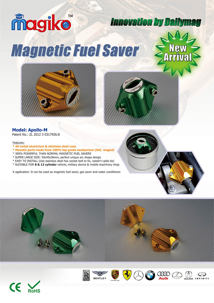 Powermag Magnetischer Kraftstoffsparer, Auto X Energiesparer, XP 2